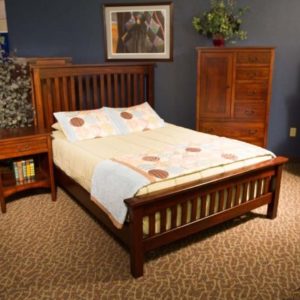 brown-maple_shaker_bed_chest_nightstand