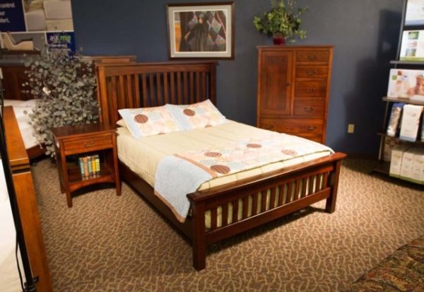 brown-maple_shaker_bed_chest_nightstand