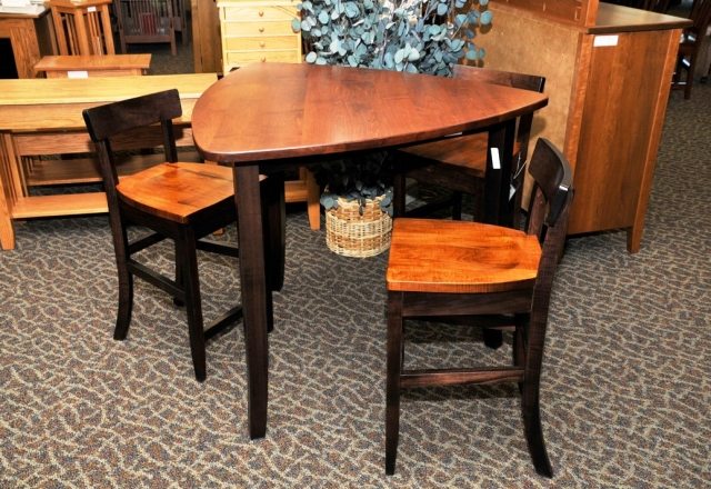 Image of a wood TV stand build by Amish craftsmen
