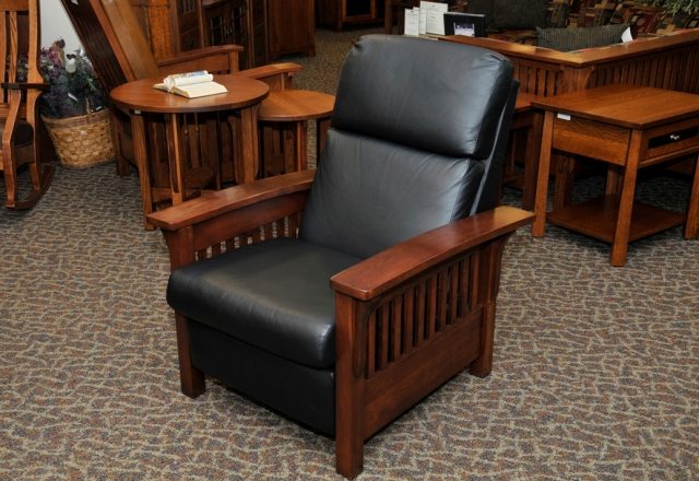 Solid Wood Furniture Albuquerque, Leather Mission Style Recliner
