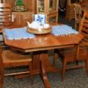 cherry_mission_pedestal_dining-table_ladderback-chair