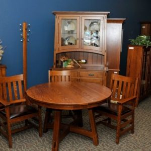 quarter-sawn-oak_arts-and-crafts_round_dining-table_dining-chairs_hutch