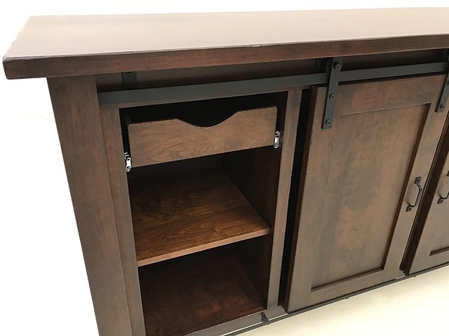 Image of a handmade Amish wood fold away bed in Albuquerque