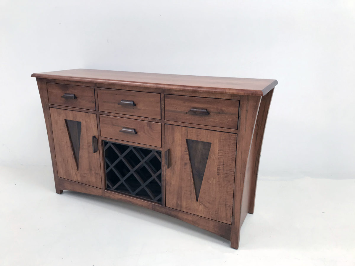 Image of a handmade Amish wood fold away bed in Albuquerque