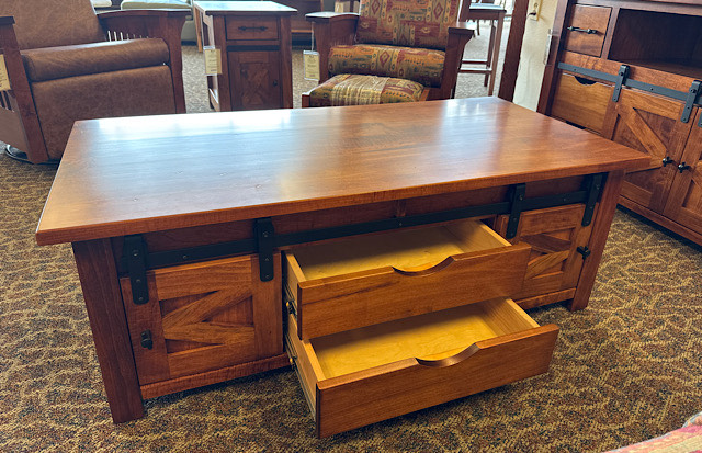 Image of a custom wood coffee table from The Amish Connection